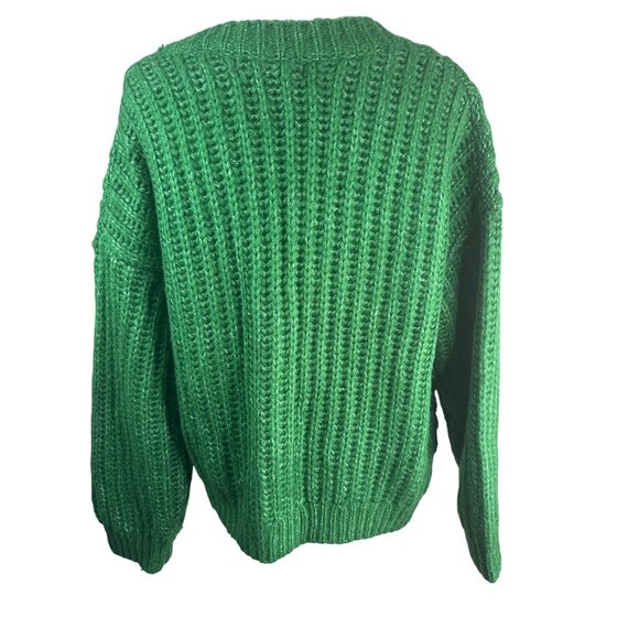 2/$30 Forever 21 XS  Green Chevron Knit Cardigan - Picture 10 of 13